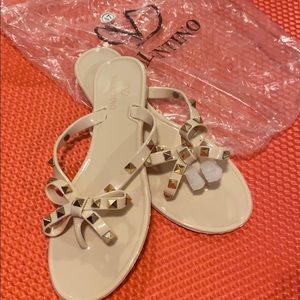 Valentino dupe rock stud jelly sandals